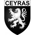 Pegatinas escudo de armas de Bazas adhesivo de la etiqueta engomada