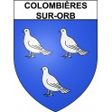 Colombières-sur-Orb 34 ville Stickers blason autocollant adhésif
