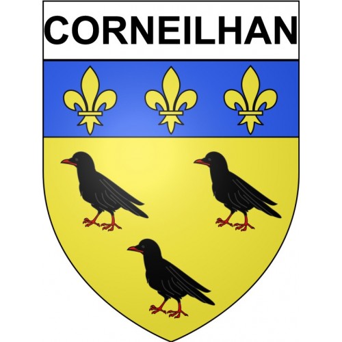 Pegatinas escudo de armas de Bazas adhesivo de la etiqueta engomada