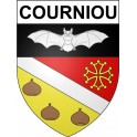 Courniou 34 ville Stickers blason autocollant adhésif
