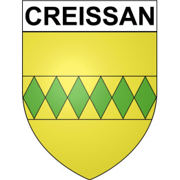 Creissan 34 ville Stickers blason autocollant adhésif