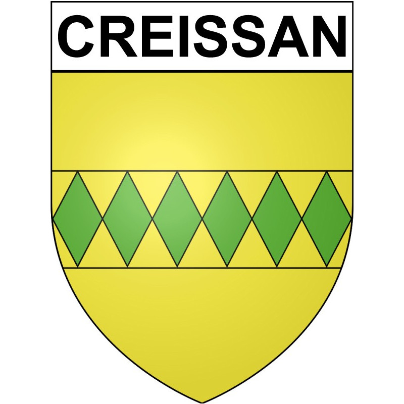 Creissan 34 ville Stickers blason autocollant adhésif