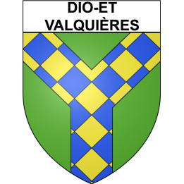 Dio-et-Valquières 34 ville Stickers blason autocollant adhésif
