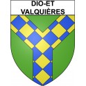 Dio-et-Valquières 34 ville Stickers blason autocollant adhésif