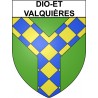 Dio-et-Valquières 34 ville Stickers blason autocollant adhésif