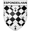 Espondeilhan 34 ville Stickers blason autocollant adhésif
