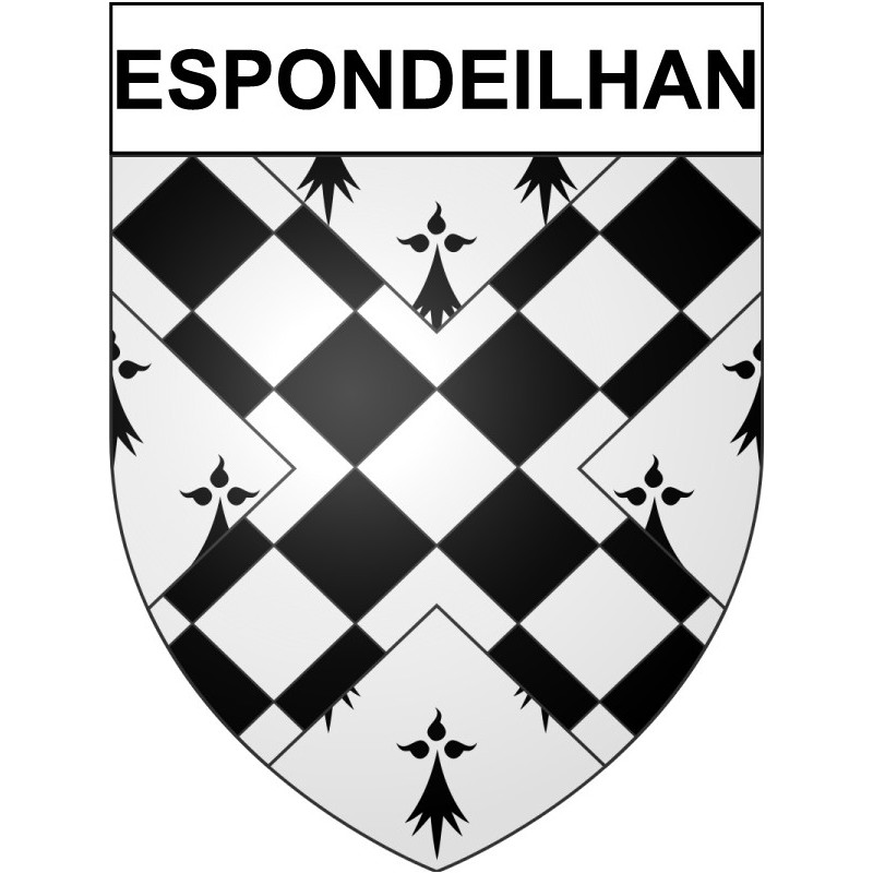 Espondeilhan 34 ville Stickers blason autocollant adhésif