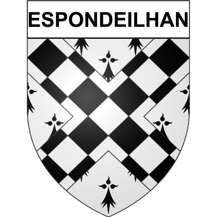 Espondeilhan 34 ville Stickers blason autocollant adhésif