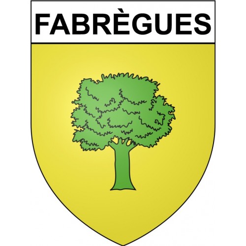 Fabrègues  34 ville Stickers blason autocollant adhésif