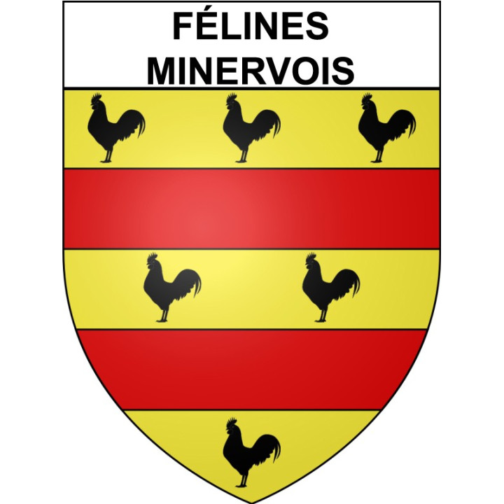Félines-Minervois 34 ville Stickers blason autocollant adhésif