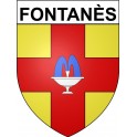 Fontanès 34 ville Stickers blason autocollant adhésif