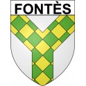 Fontès 34 ville Stickers blason autocollant adhésif