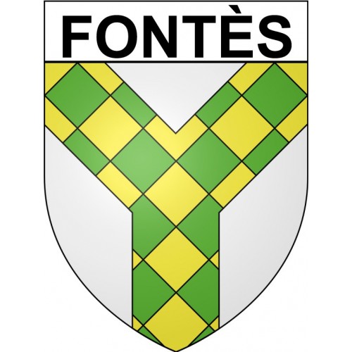 Fontès 34 ville Stickers blason autocollant adhésif