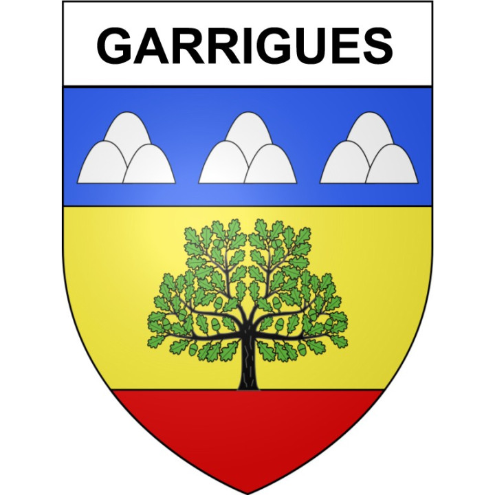 Garrigues 34 ville Stickers blason autocollant adhésif