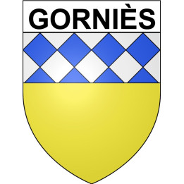 Gorniès 34 ville Stickers blason autocollant adhésif
