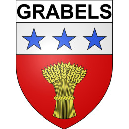 Grabels 34 ville Stickers blason autocollant adhésif