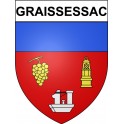 Graissessac 34 ville Stickers blason autocollant adhésif