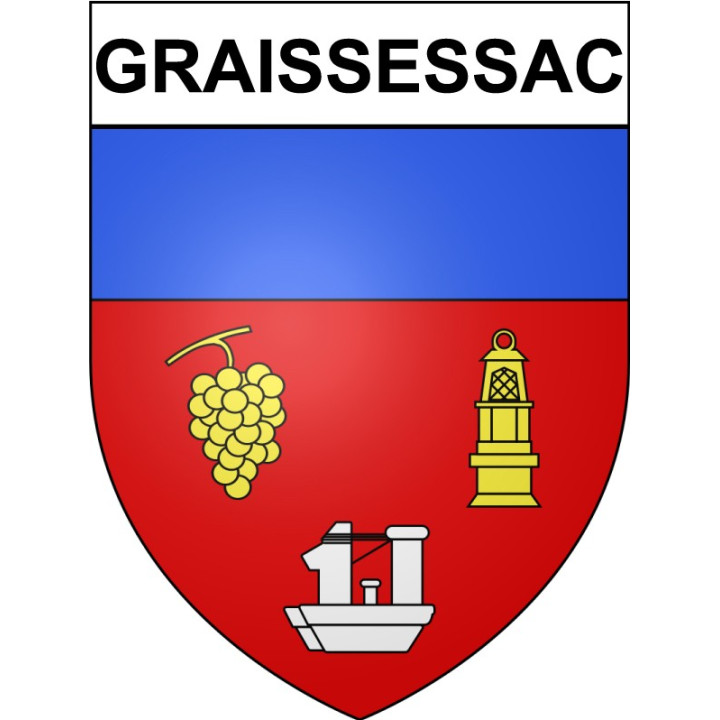 Graissessac 34 ville Stickers blason autocollant adhésif