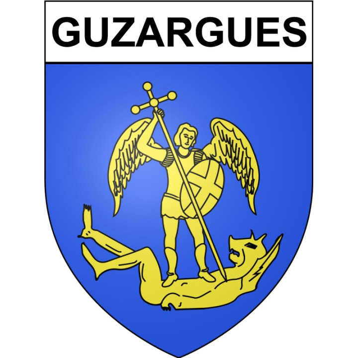 Pegatinas escudo de armas de Bazas adhesivo de la etiqueta engomada