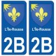 2B Ile-Rousse autocollant plaque blason armoiries stickers ville