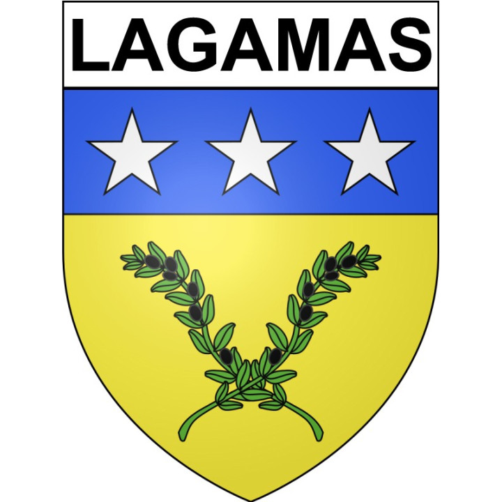 Pegatinas escudo de armas de Bazas adhesivo de la etiqueta engomada