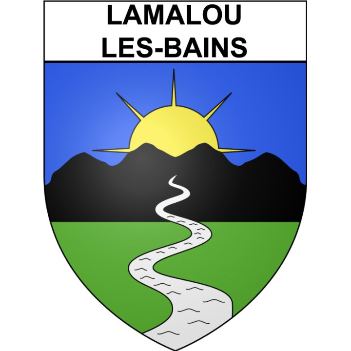 Lamalou-les-Bains 34 ville Stickers blason autocollant adhésif