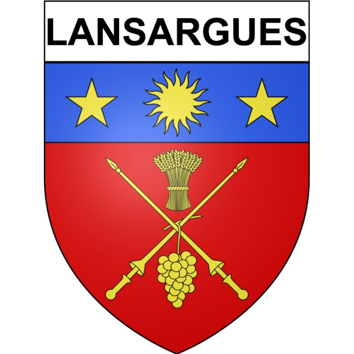 Lansargues 34 ville Stickers blason autocollant adhésif