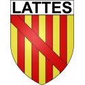 Lattes 34 ville Stickers blason autocollant adhésif
