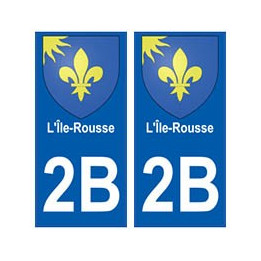 2B Ile-Rousse autocollant plaque blason armoiries stickers ville