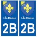 2B Ile-Rousse aufkleber platte wappen wappen sticker stadt