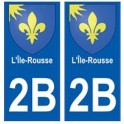 2B Ile-Rousse etiqueta engomada de la placa de escudo de armas el escudo de armas de pegatinas de la ciudad
