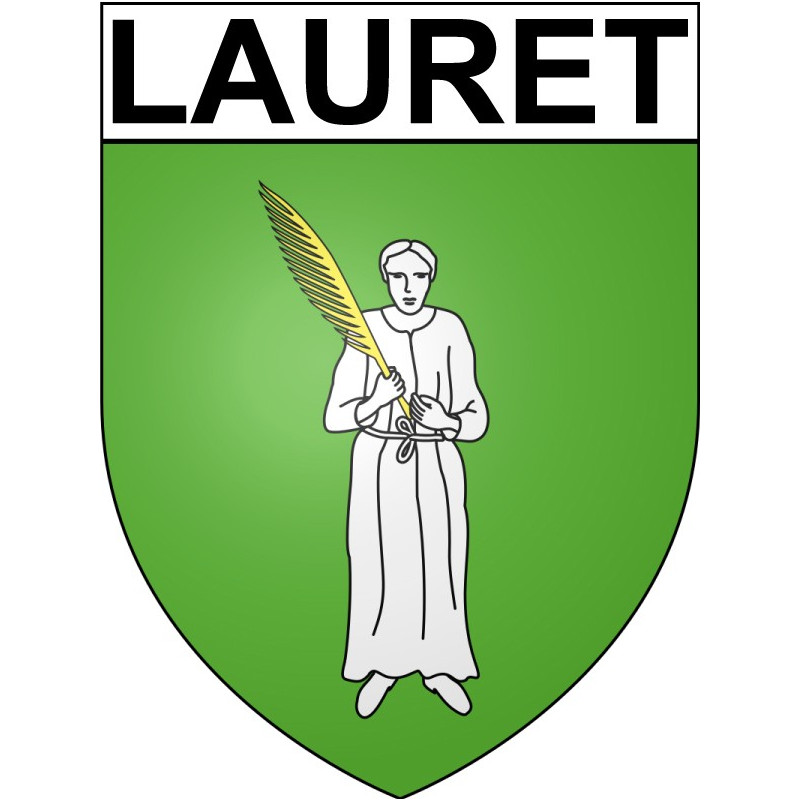 Lauret 34 ville Stickers blason autocollant adhésif