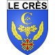 Pegatinas escudo de armas de Le Crès adhesivo de la etiqueta engomada