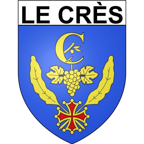 Le Crès 34 ville Stickers blason autocollant adhésif