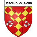 Le Poujol-sur-Orb Sticker wappen, gelsenkirchen, augsburg, klebender aufkleber