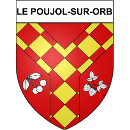 Le Poujol-sur-Orb Sticker wappen, gelsenkirchen, augsburg, klebender aufkleber