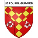 Le Poujol-sur-Orb 34 ville Stickers blason autocollant adhésif