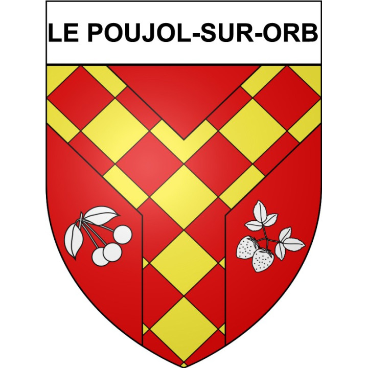 Le Poujol-sur-Orb 34 ville Stickers blason autocollant adhésif