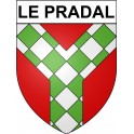 Pegatinas escudo de armas de Le Pradal adhesivo de la etiqueta engomada
