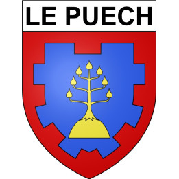 Le Puech 34 ville Stickers blason autocollant adhésif