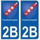 2B Prunelli-di-Fiumorbo autocollant plaque blason armoiries stickers ville