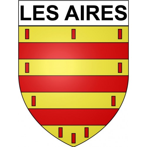 Les Aires 34 ville Stickers blason autocollant adhésif