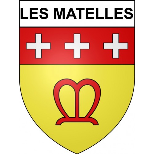 Les Matelles 34 ville Stickers blason autocollant adhésif