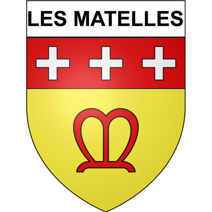 Les Matelles 34 ville Stickers blason autocollant adhésif