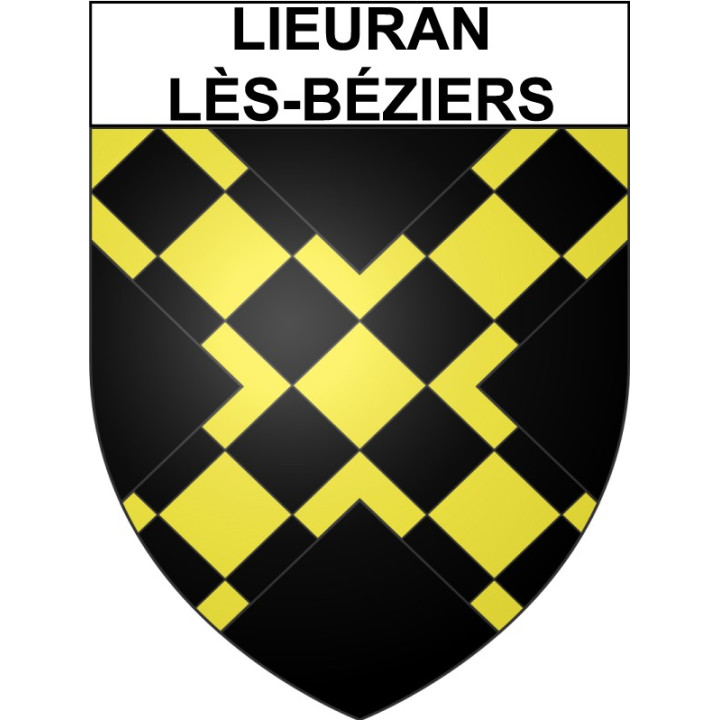 Stickers coat of arms Lieuran-lès-Béziers adhesive sticker