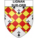 Lignan-sur-Orb 34 ville Stickers blason autocollant adhésif
