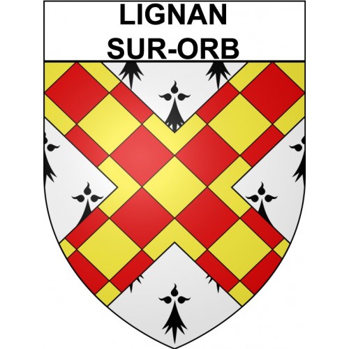 Pegatinas escudo de armas de Bazas adhesivo de la etiqueta engomada