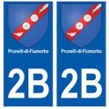 2B Prunelli-di-Fiumorbo autocollant plaque blason armoiries stickers ville