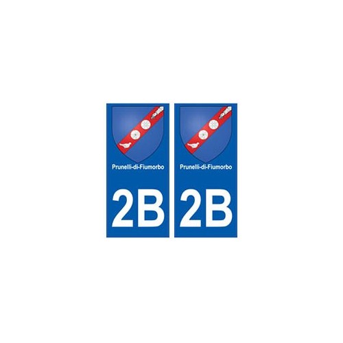 2B Prunelli-di-Fiumorbo autocollant plaque blason armoiries stickers ville