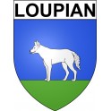 Loupian 34 ville Stickers blason autocollant adhésif